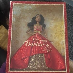 Barbie Holiday Doll in Red and Gold Gown